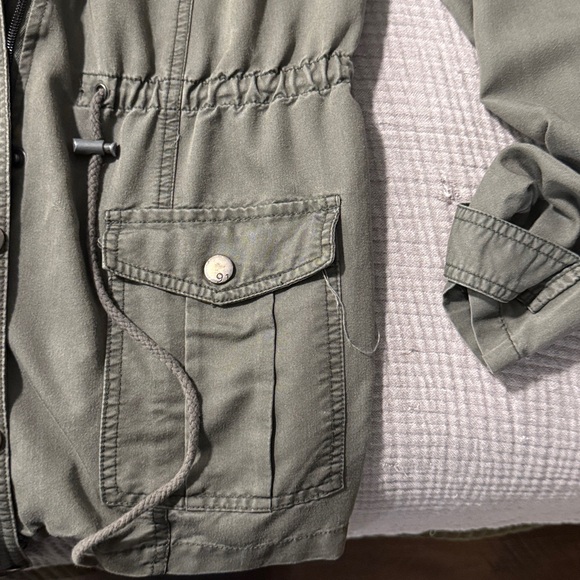 Cotton On Green Utility Parka Hooded Jacket Medium - Picture 3 of 4